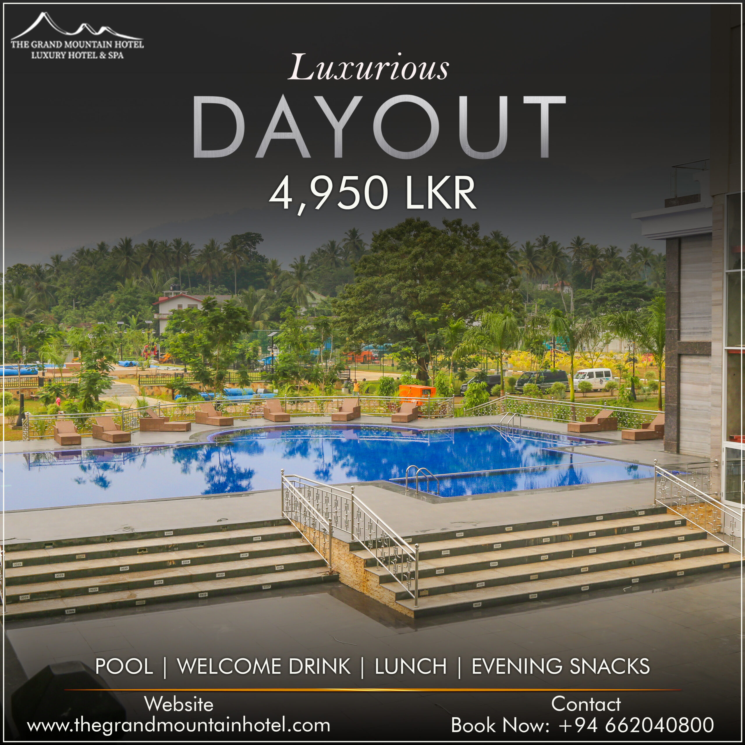 Dayout package at The Grand Mountain Hotel matale